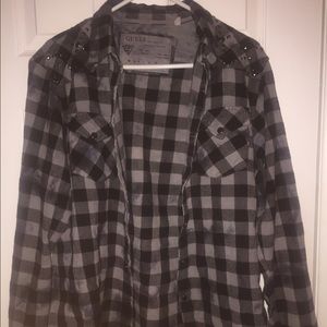 Studded Tie Dye Flannel